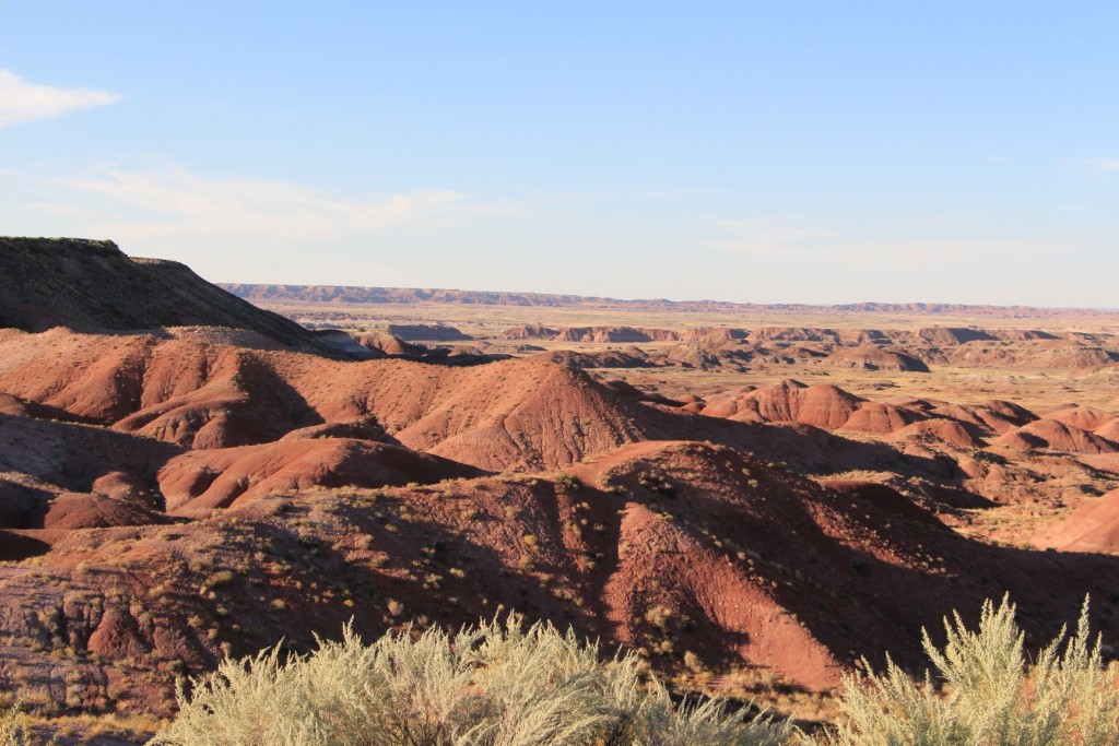 no schnell vor em Sonnenuntergang es Tüürli im Painted Desert NP